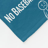 No Baseball Today Sad Stick Figure Baseball lovers フリースブランケット (角)