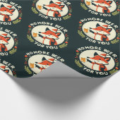 No beer for you Christmas Fox draft ラッピングペーパー (角)