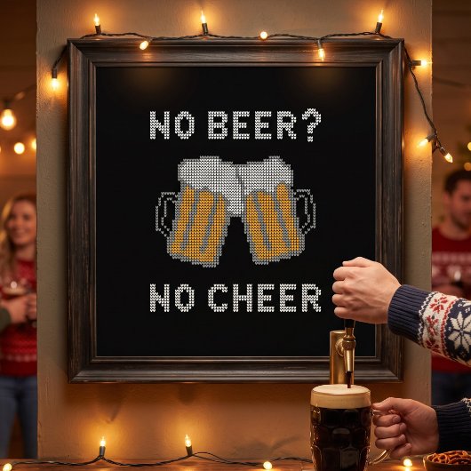 No Beer No応援醜いセーター ポスター