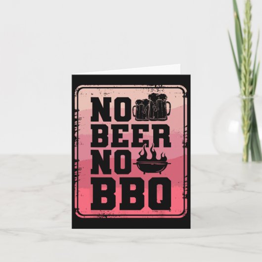 No Beer No Bbq Byrbecueグリルグリルグリル調理師 カード (正面)