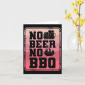 No Beer No Bbq Byrbecueグリルグリルグリル調理師 カード (黄色い花)
