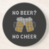 No Beer No Cheer | 面白いクリスマスのバー飾り | コースター (正面)