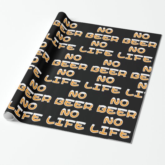 NO BEER NO LIFE WRAPPING紙 ラッピングペーパー (アンロールド)