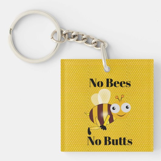 No Bees Noお尻キーチェーン キーホルダー (正面)