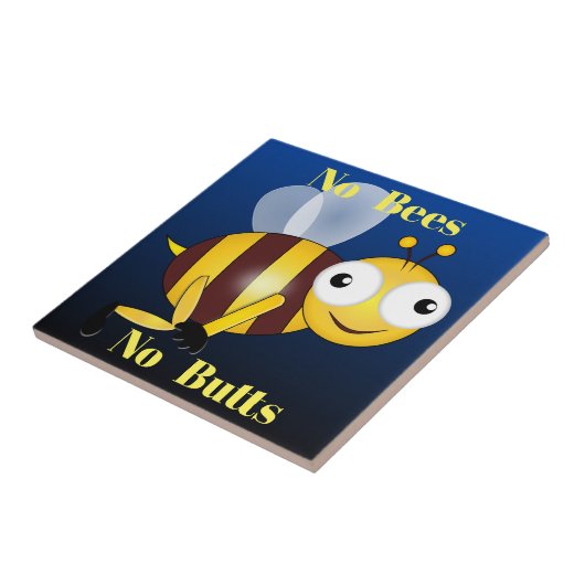 No Bees Noお尻セラミックタイル タイル (側面)