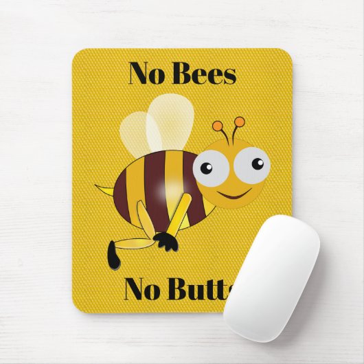 No Bees Noお尻マウスパッド マウスパッド (マウス)