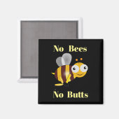 No Bees Noお尻磁石 マグネット (正面/裏面)