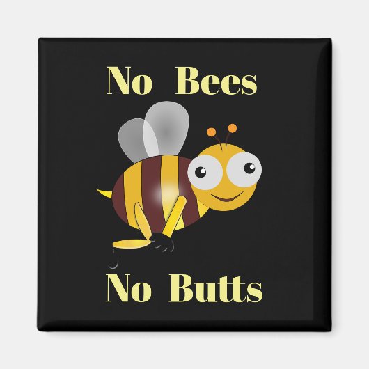 No Bees Noお尻磁石 マグネット (正面)