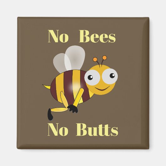 No Bees Noお尻磁石 マグネット (正面)