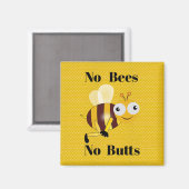 No Bees Noお尻磁石 マグネット (正面/裏面)