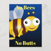 No Bees Noお尻葉書 ポストカード (正面)