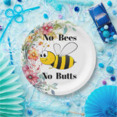 No Bees No Butts Paper Plate ペーパープレート (パーティー)