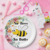 No Bees No Butts Paper Plate ペーパープレート (パーティー)