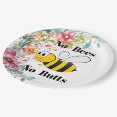 No Bees No Butts Paper Plate ペーパープレート (アングル)