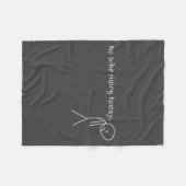 No Bike Riding Today  フリースブランケット (正面(横))