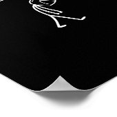 No Bike Riding Today Funny Stick Figure Motorcycle ポスター (角)