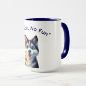 No Bite No Fun Dog Meme Mug マグカップ (正面右)