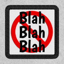 No Blah Blah Blah赤、白、黒のサイン