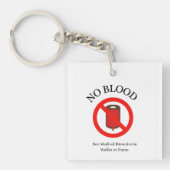 "No blood" keychains キーホルダー (正面)