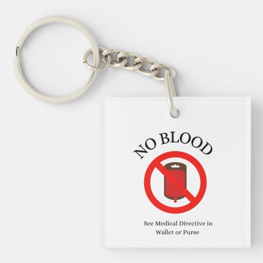 "No blood" keychains キーホルダー (正面)
