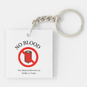"No blood" keychains キーホルダー (裏面)