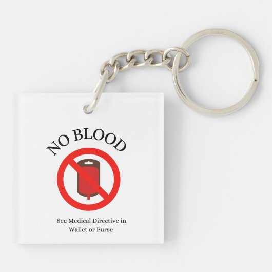 "No blood" keychains キーホルダー (裏面)