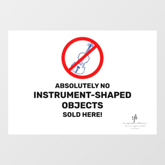 No Blue Violinsローカルミュージックストア ウィンドウサイン (シート)