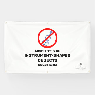 No Blue Violinsローカルミュージックストア 横断幕