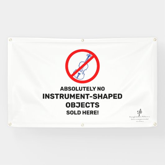 No Blue Violinsローカルミュージックストア 横断幕 (横)