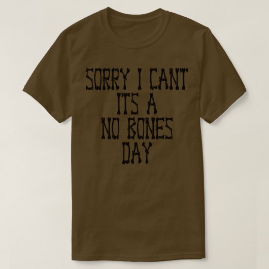 No Bones日付1 Tシャツ (デザイン正面)