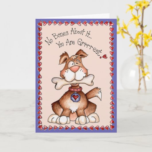 No Bones About It - Greeting Card カード (黄色い花)