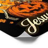 No Bones About It Jesus Saves Christian Halloween  ポスター (角)