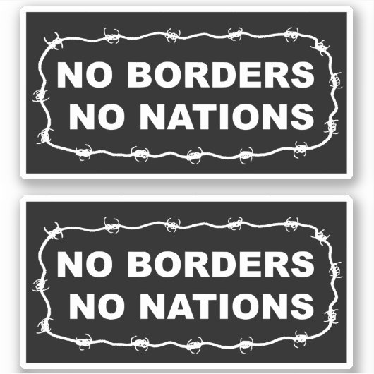 No Borders No Nations Sticker Pack シール (正面)