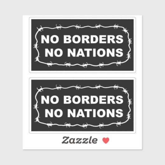 No Borders No Nations Sticker Pack シール (シート)