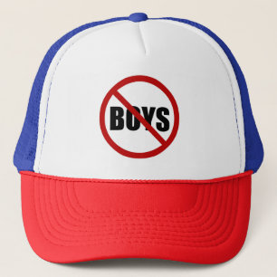 No Boy Allowedサインタイポグラフィ帽子 キャップ