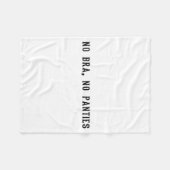 No Bra No Panties Funny Adult Womens  フリースブランケット (正面(横))