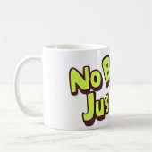 No Brain Justおもしろい黄文字 コーヒーマグカップ (左)
