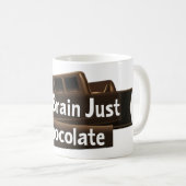 No Brain Just Chocolateスローガンおもしろい コーヒーマグカップ (正面右)