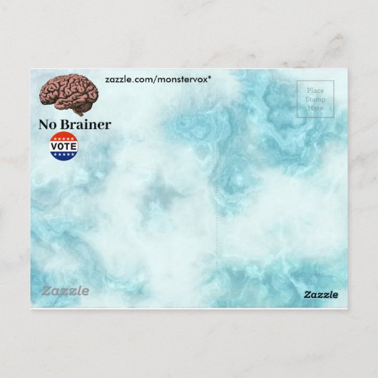 No Brainer投票はがき ポストカード (裏面)