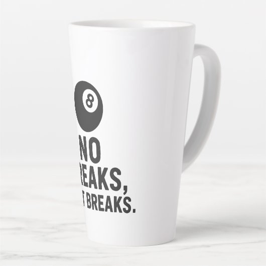 No Breaks Just Breaks カフェラテマグ (右アングル)