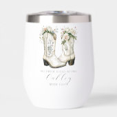 No Bride Rides Alone Floral Cowgirl Boots Custom (正面)