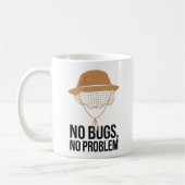 No Bugs No Problem Camping Quote Design コーヒーマグカップ (左)