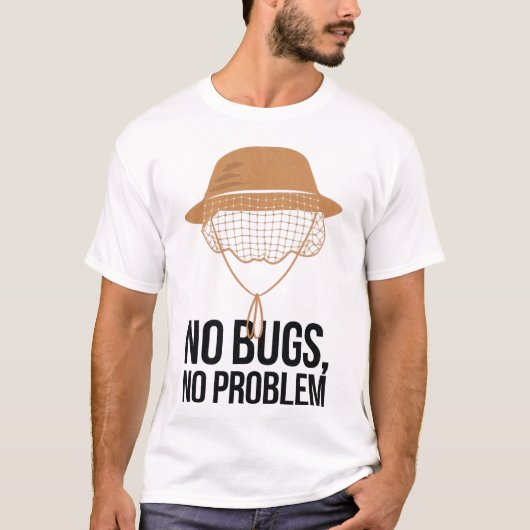 No Bugs No Problem Camping Quote Design Tシャツ (正面)