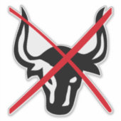 NO BULLノートパソコンステッカー シール (正面)