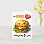 No Bunハンバーガーバレンタインのカードを比較 カード (黄色い花)