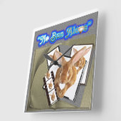 No bun Alone Wallclock スクエア壁時計 (傾斜)