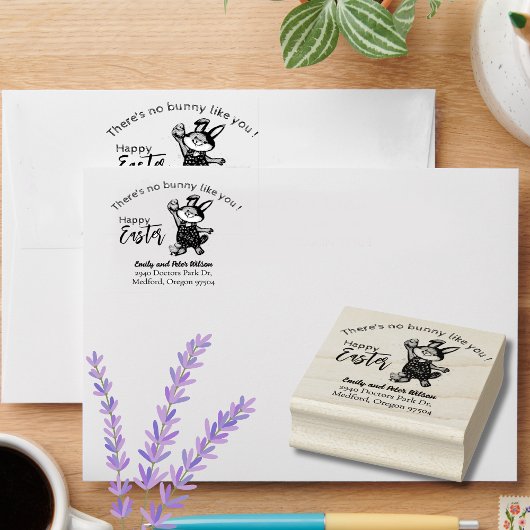 No Bunnyあなたのようなイースター差出人住所 ラバースタンプ