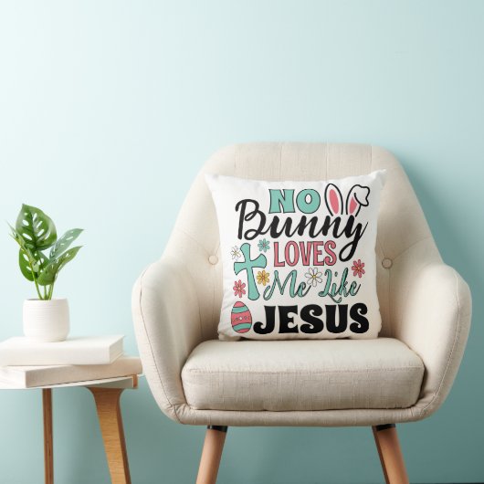 No Bunny Loves Me Like Jesus クッション (椅子)