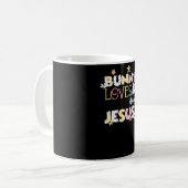 No Bunny Loves Me Like Jesus コーヒーマグカップ (正面左)