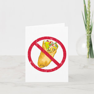 No Burritos許可された食品ユーモアのある禁止に署名 カード